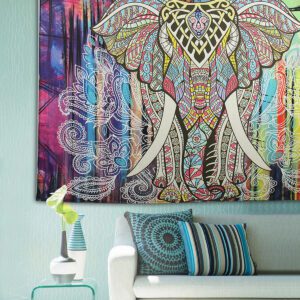 "Mandala Elephant" Tapestry