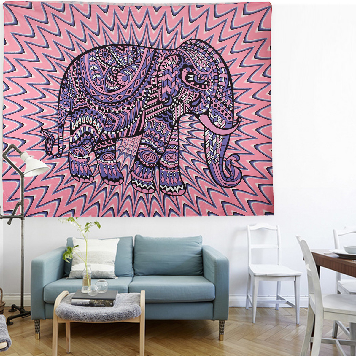 "Mandala Elephant" Tapestry - Image 3