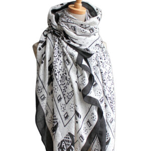 "Elephants" Cotton Shawl